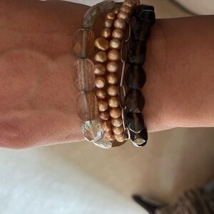 Silpada Golden and Black Beaded Bracelet